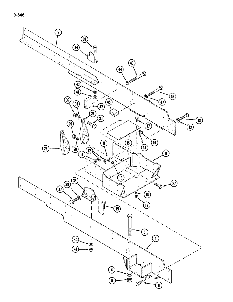 Схема запчастей Case IH 4490 - (9-346) - CHASSIS (09) - CHASSIS/ATTACHMENTS