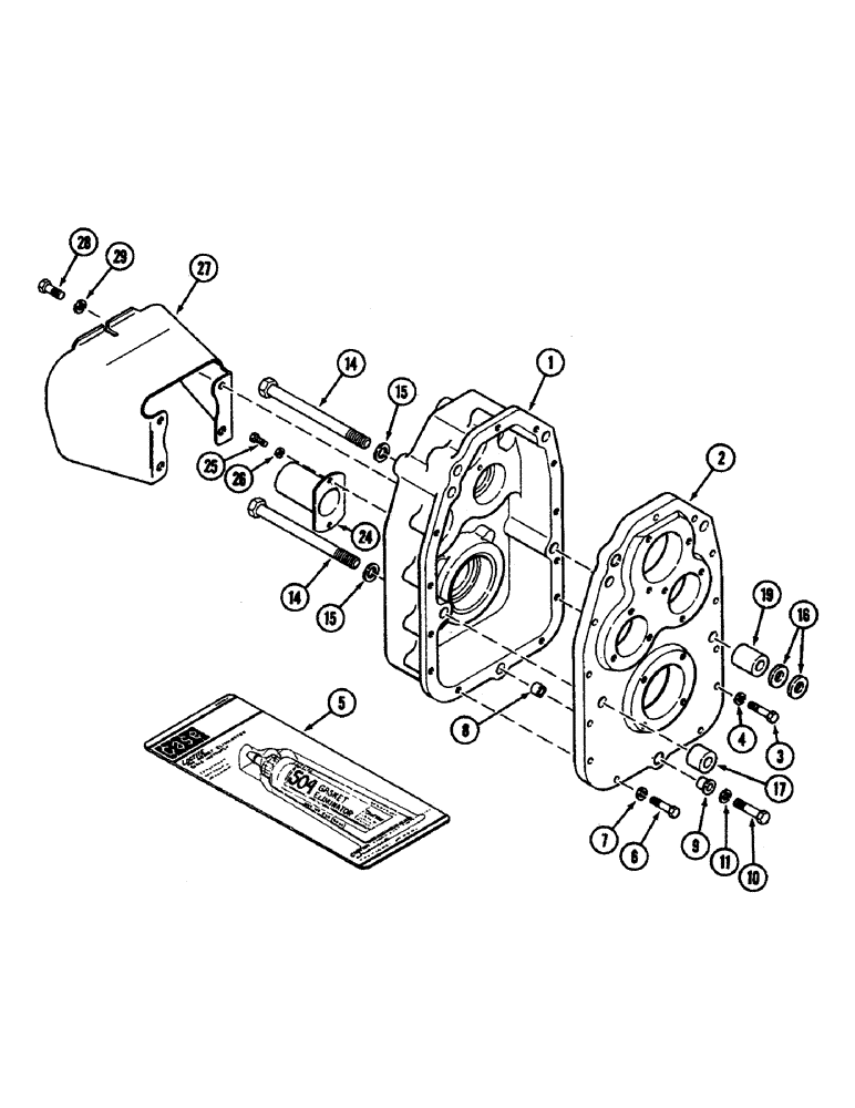 Схема запчастей Case IH 4890 - (6-236) - PTO, HOUSING, COVER AND SHIELD (06) - POWER TRAIN