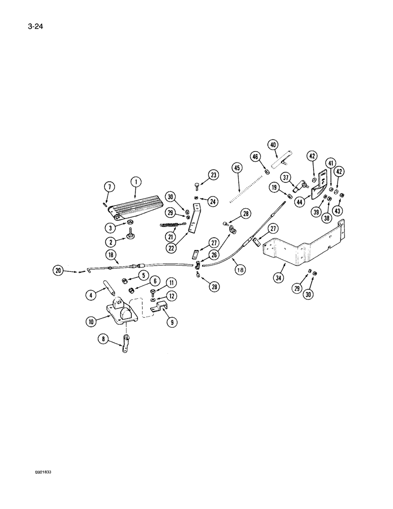 Схема запчастей Case IH 7150 - (3-024) - FOOT THROTTLE (03) - FUEL SYSTEM