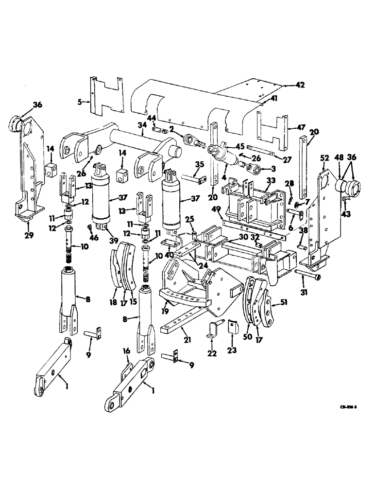 Схема запчастей Case IH 4156 - (K-05) - DRAWBAR AND HITCHES, THREE POINT HITCH Drawbars & Hitches