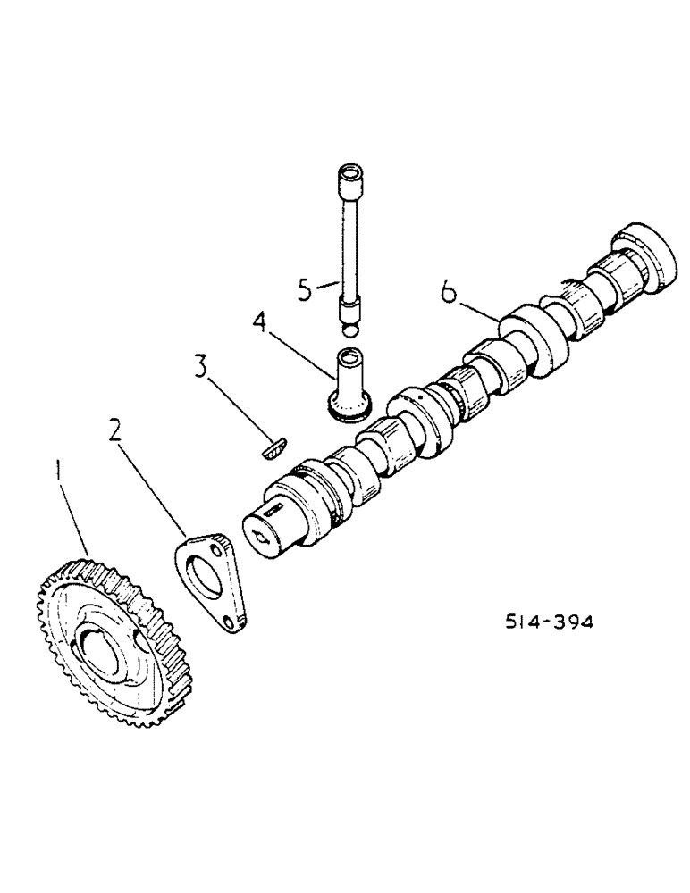 Схема запчастей Case IH 454 - (12-26) - CAMSHAFT AND RELATED PARTS Power