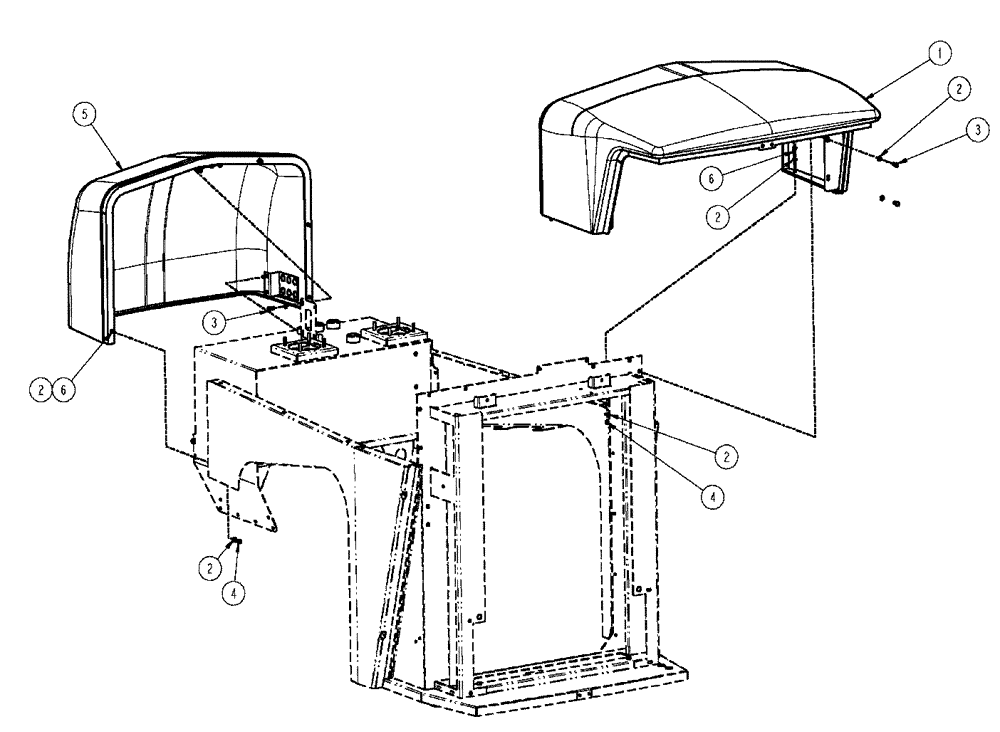 Схема запчастей Case IH SPX3320 - (04-017) - HOOD MOUNT GROUP, ENGINE, FRONT & REAR Suspension & Frame