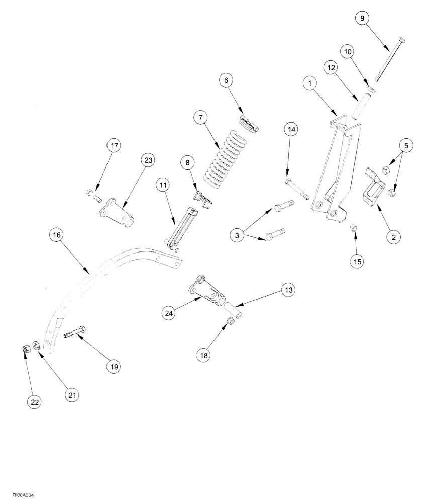 Схема запчастей Case IH 5800 - (9-93A) - SHANK ASSEMBLY - S/N CKB0020050, CKB0020142 & CKB0020153 AND AFTER (18) - MISCELLANEOUS