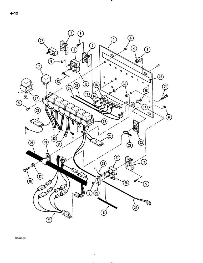 Схема запчастей Case IH 9130 - (4-12) - SYSTEMS CIRCUIT BREAKERS AND SOLENOIDS (04) - ELECTRICAL SYSTEMS