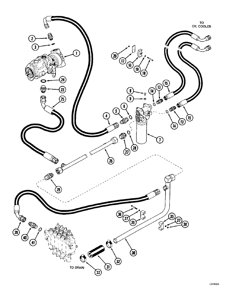 Схема запчастей Case IH 9350 - (8-06) - STANDARD HYDRAULIC SYSTEM, PUMP TO FILTER TO CONTROL VALVE (08) - HYDRAULICS