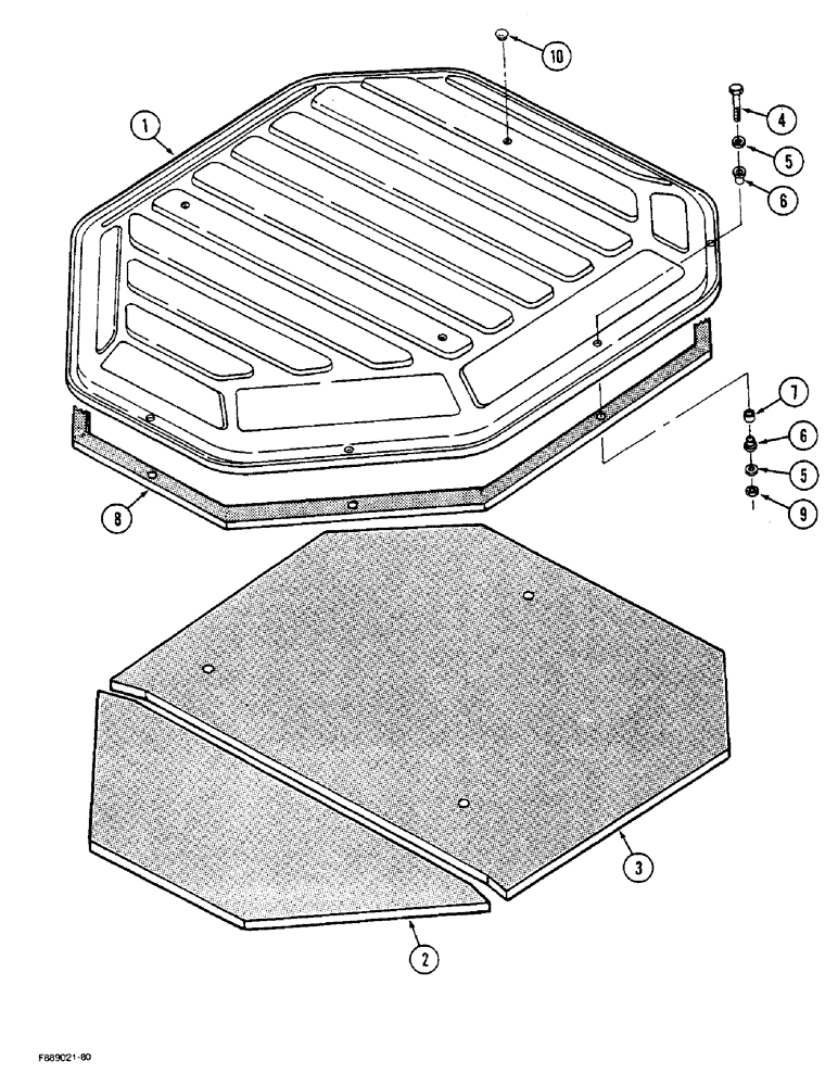 Схема запчастей Case IH STEIGER - (9-030) - ROOF CAP, CAB AND ROPS (09) - CHASSIS/ATTACHMENTS