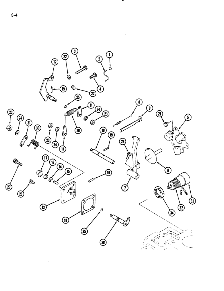 Схема запчастей Case IH 235 - (3-04) - GOVERNOR CONTROLS (03) - FUEL SYSTEM