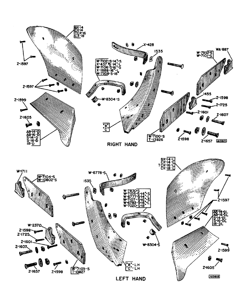 Схема запчастей Case IH T-SERIES - (22) - TSCX, TACX, TABX AND CX BOTTOMS 