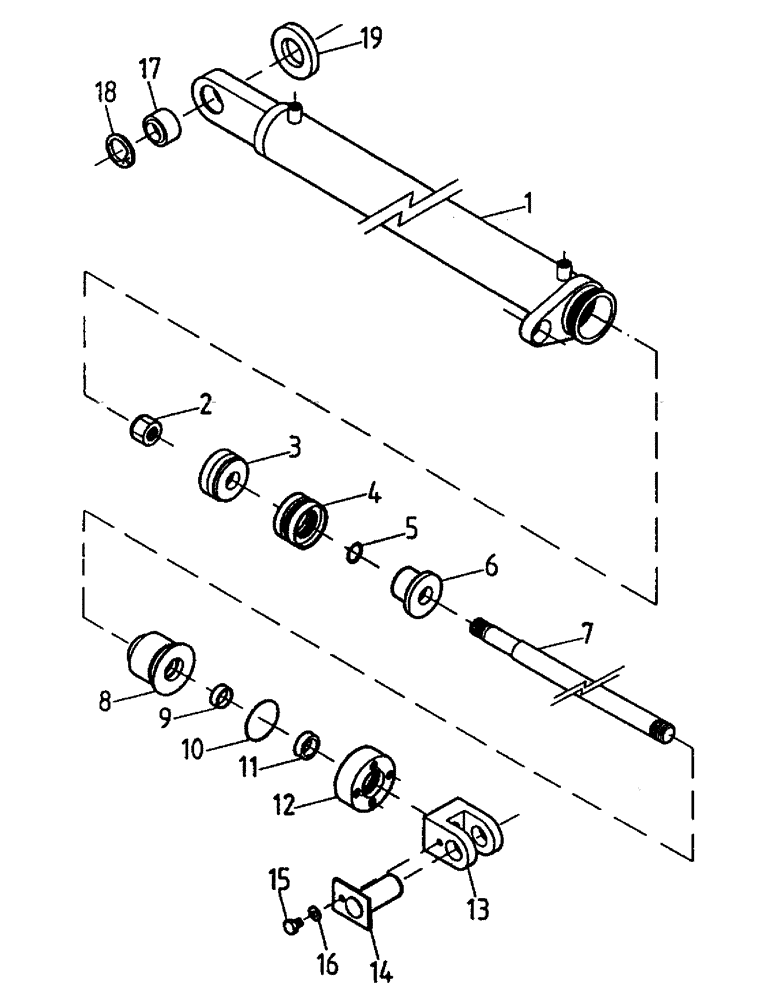 Схема запчастей Case IH 7700 - (B01-50) - HYDRAULIC CYLINDER, ELEVATOR LIFT Hydraulic Components & Circuits