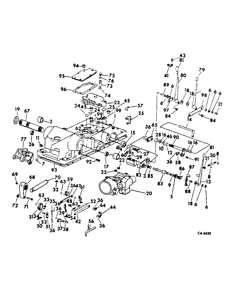 Схема запчастей Case IH 2400 - (10-34) - HYDRAULICS, DRAFT CONTROL (07) - HYDRAULICS