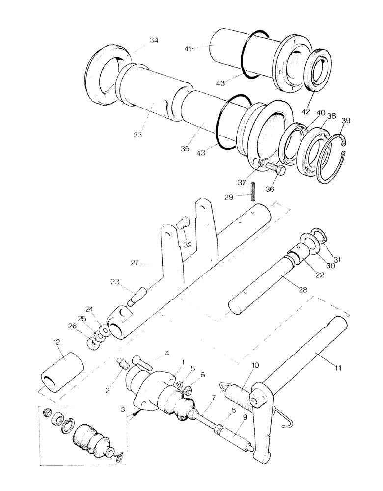 Схема запчастей Case IH 1490 - (C05-1) - TRANS. CLUTCH RELEASE MECHANISM, MECHANICAL COMPONENTS SYNCROMESH LOW PROFILE, PWR SHIFT LOW PROFILE (03.1) - CLUTCH