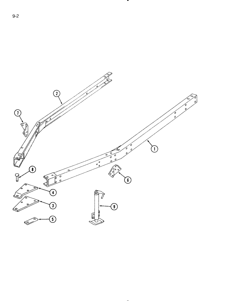 Схема запчастей Case IH 575 - (9-02) - HITCH, 575 SPREADER (09) - CHASSIS/ATTACHMENTS