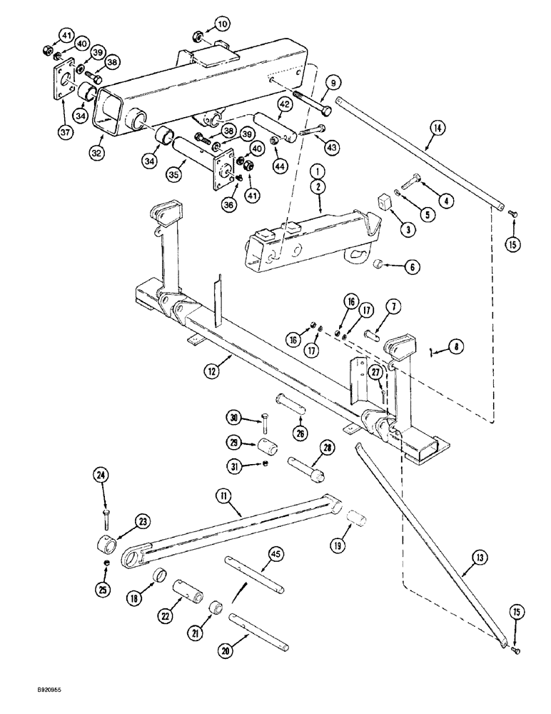 Схема запчастей Case IH 1800 - (9A-12) - HEADER MOUNTING (13) - PICKING SYSTEM