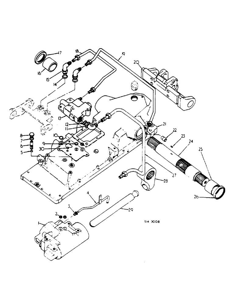 Схема запчастей Case IH 585 - (10-026) - DRAFT CONTROL (07) - HYDRAULICS