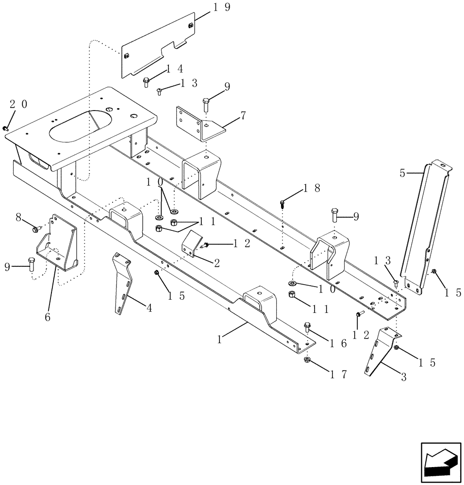 Схема запчастей Case IH 2588 - (10.012.03[02]) - MOUNTING, ENGINE - ASN HAJ303001 (10) - ENGINE