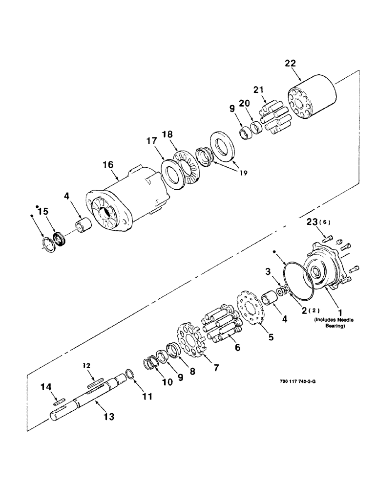 Схема запчастей Case IH 8370 - (8-06) - HYDROSTATIC MOTOR ASSEMBLY (08) - HYDRAULICS