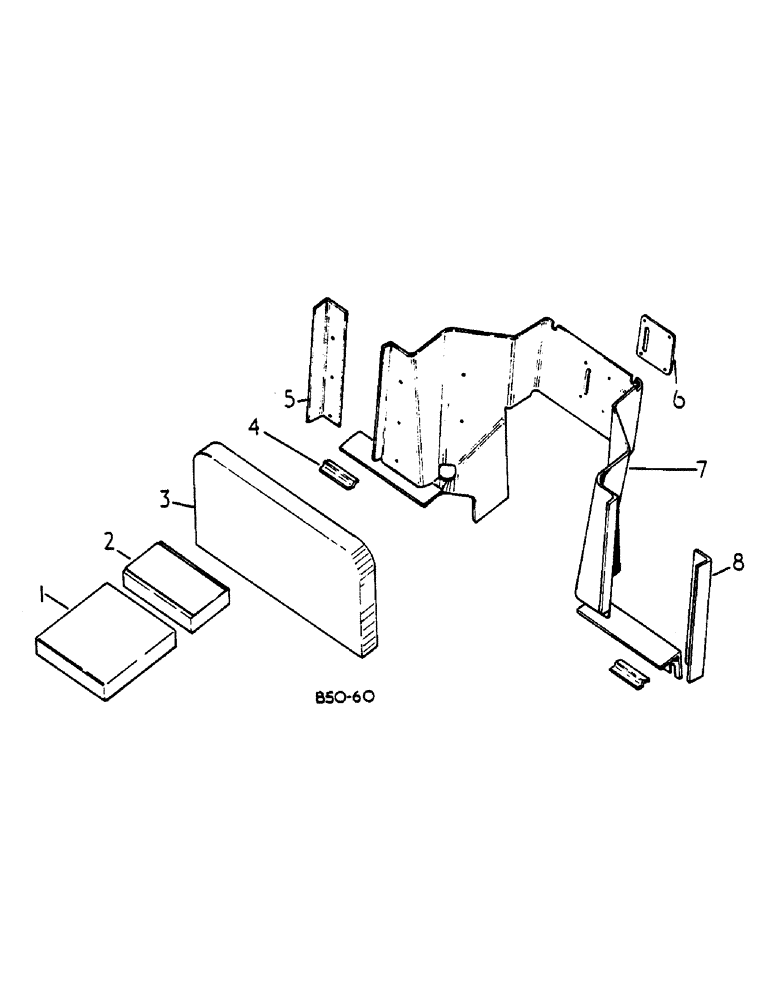 Схема запчастей Case IH 484 - (0J13-2) - INSULATORS - SAFETY CAB (05) - SUPERSTRUCTURE