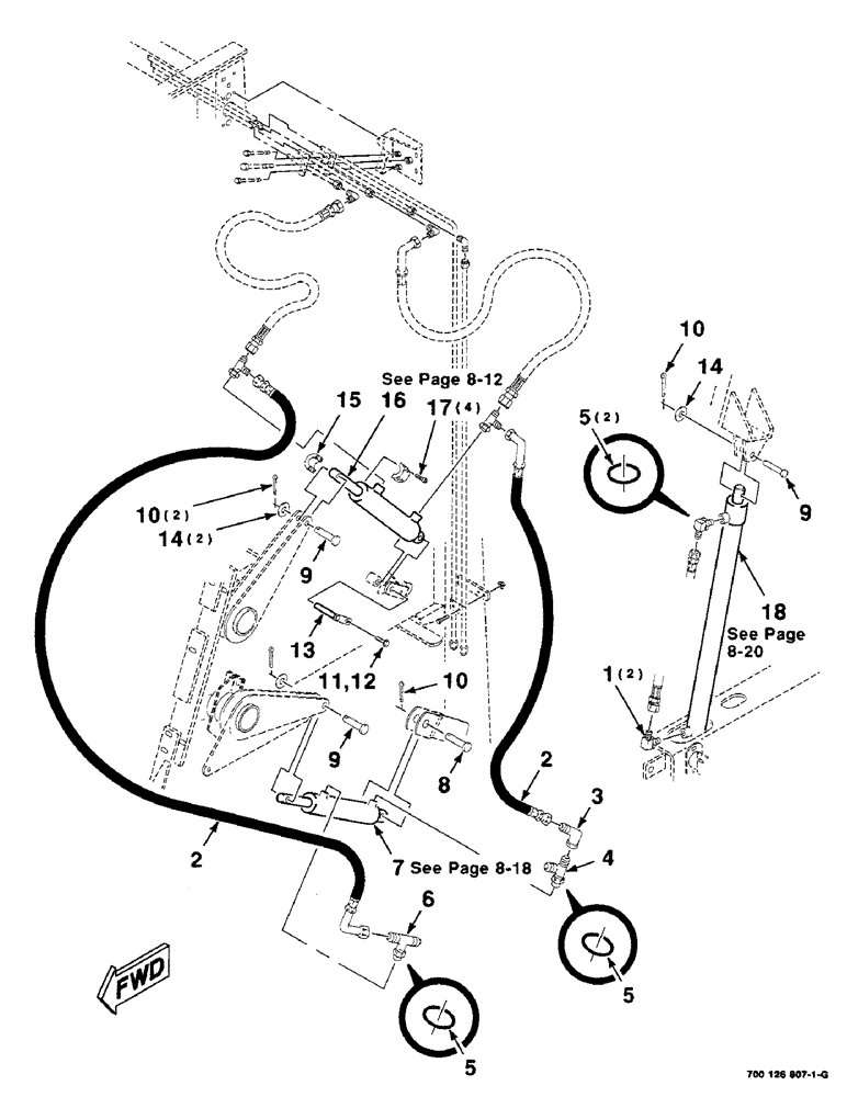 Схема запчастей Case IH 8455T - (8-14) - HYDRAULIC ASSEMBLY, TENSION CONTROL, LEFT (07) - HYDRAULICS