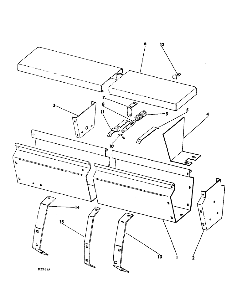 Схема запчастей Case IH 620 - (A-21) - GRASS SEED HOPPER UNIT 