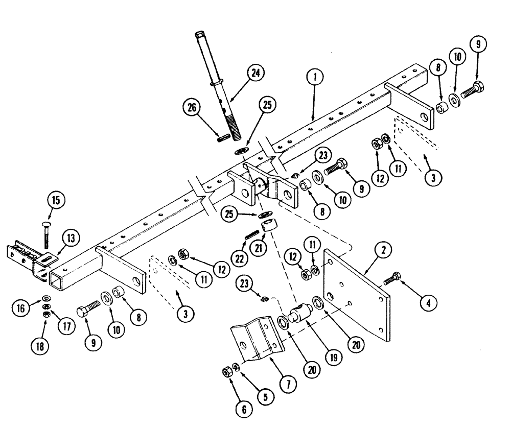 Схема запчастей Case IH 5400 - (9-046) - ROCKSHAFT, MULCH-TILL (GRAIN DRILLS ASN CKB0030001) (09) - CHASSIS