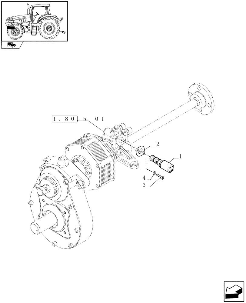 Схема запчастей Case IH MAXXUM 115 - (1.75.0/01) - INTEGRATED FRONT HPL WITH PTO - SOLENOID VALVE (VAR.333648-334648-335648) (06) - ELECTRICAL SYSTEMS