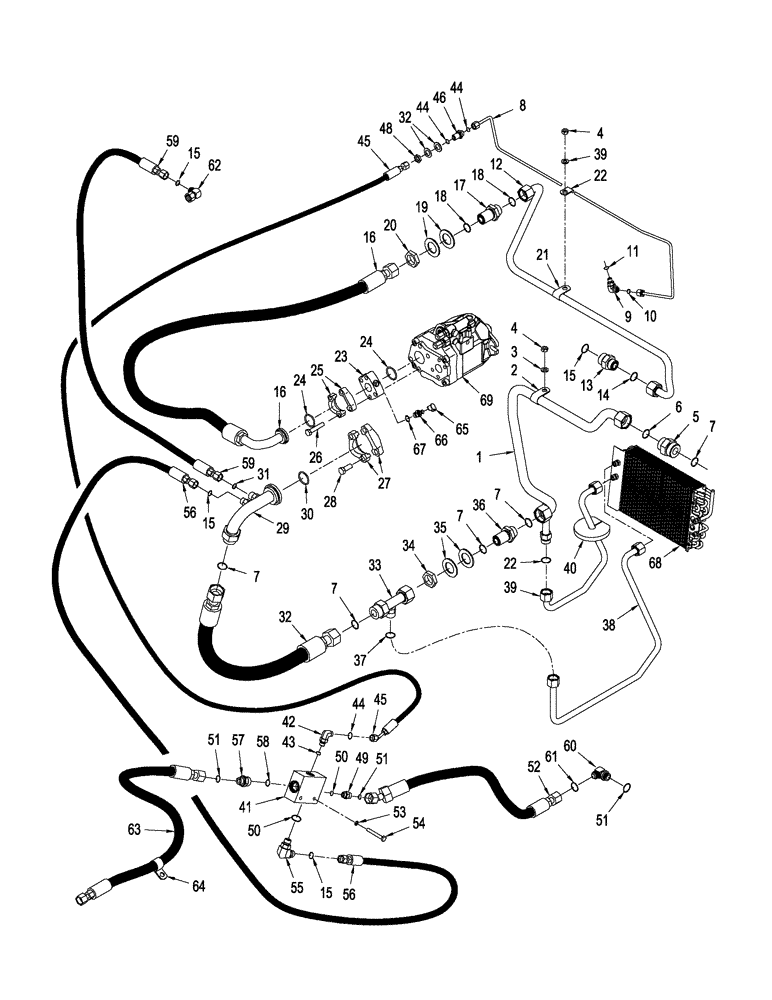 Схема запчастей Case IH STEIGER 480 - (08-46) - HYDRAULICS - FAN DRIVE CIRCUITRY, BSN Z6F100996 (08) - HYDRAULICS