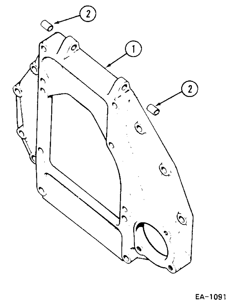 Схема запчастей Case IH 685 - (2-078) - FLYWHEEL HOUSING (02) - ENGINE