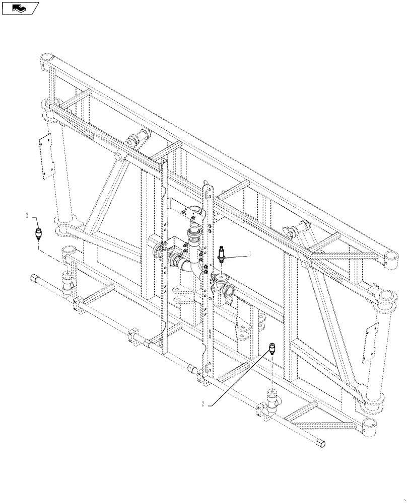 Схема запчастей Case IH 4430 - (55.414.03) - BOOM PRESSURE SENSOR, 6 SECTION BOOM (55) - ELECTRICAL SYSTEMS