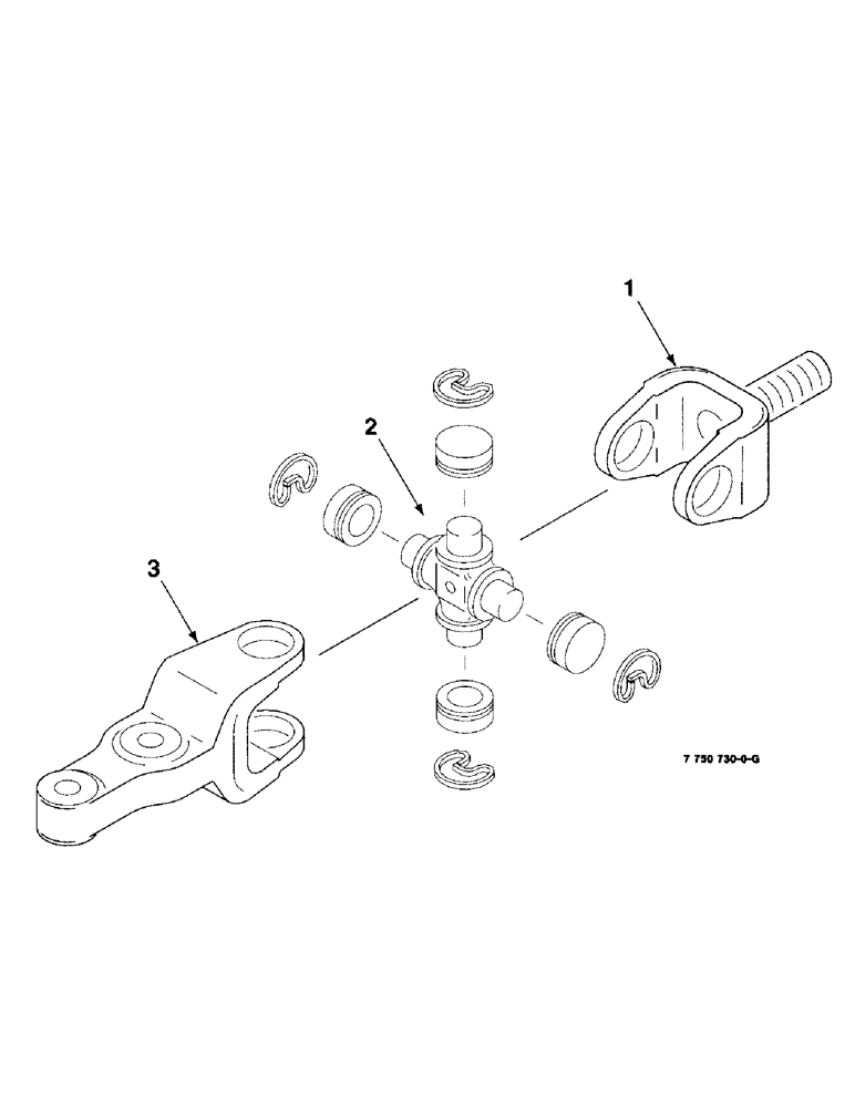 Схема запчастей Case IH 8750 - (2-06) - PITMAN U-JOINT ASSEMBLY, 7750730 U-JOINT ASSEMBLY COMPLETE (58) - ATTACHMENTS/HEADERS