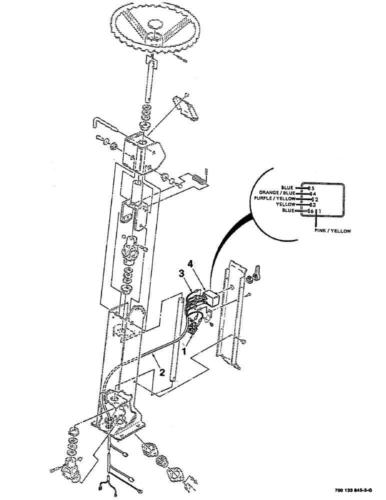 Схема запчастей Case IH 8825HP - (04-08) - STEERING COLUMN ELECTRICAL ASSEMBLY (04) - ELECTRICAL SYSTEMS