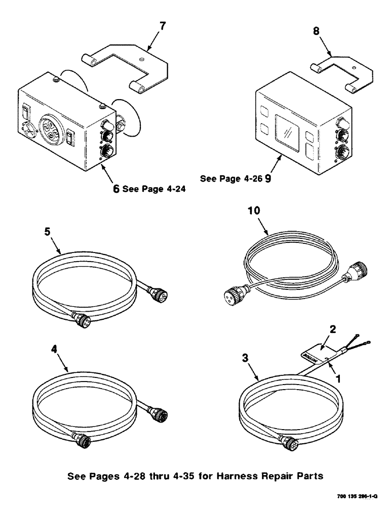 Схема запчастей Case IH RS451 - (4-22) - ELECTRICAL CONTROL BOXES AND CABLE ASSEMBLIES (06) - ELECTRICAL