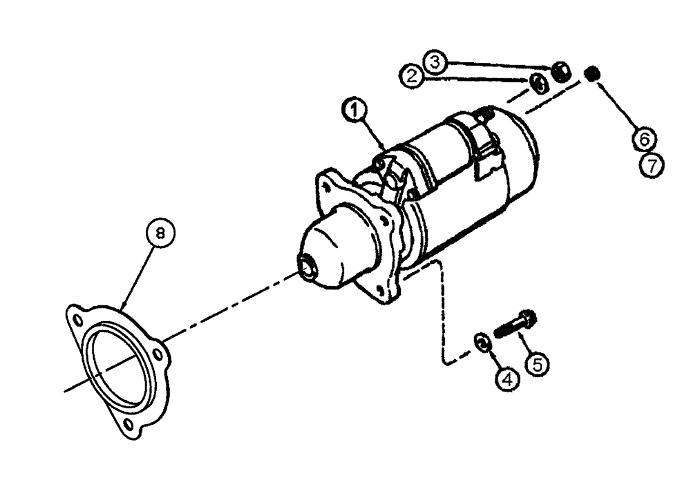 Схема запчастей Case IH FLX3300B - (02-023) - STARTER GROUP (01) - ENGINE