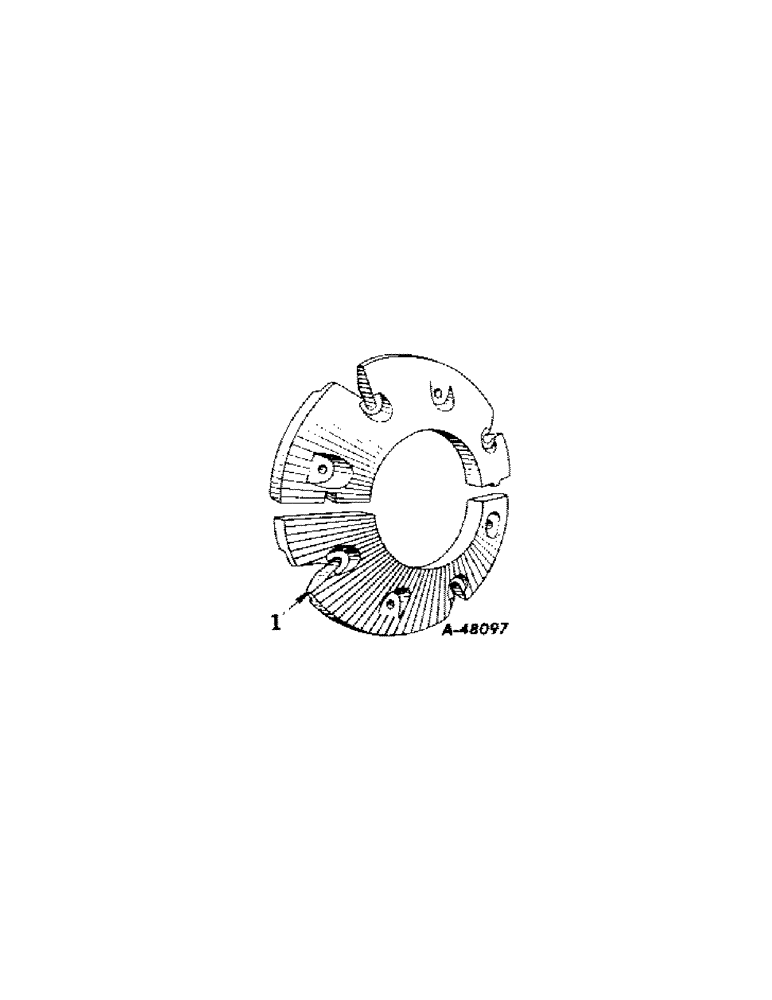 Схема запчастей Case IH 424 - (125[A]) - WHEELS, REAR WHEEL WEIGHTS, SPLIT TYPE, TRACTORS WITH 28" REAR WHEELS OR 24" DISC TYPE REAR WHEELS (11) - WHEELS