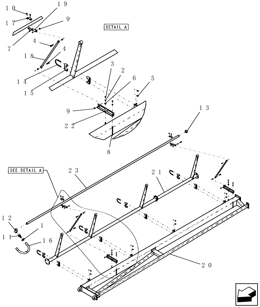 Схема запчастей Case IH SRX160 - (E.10.C[03]) - WHEELED BOOM - 80 TO 130 OUTER BOOM ASSEMBLY E - Body and Structure