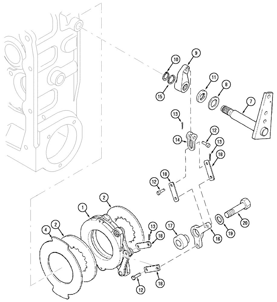 Схема запчастей Case IH MX150 - (07-01) - PARKING BRAKE (33) - BRAKES & CONTROLS