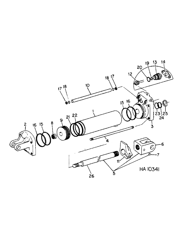 Схема запчастей Case IH 5000 - (L-08) - HYDRAULIC CYLINDERS, HYDRAULIC CYLINDER, IH, 3.5 X 8 DOUBLE ACTING 