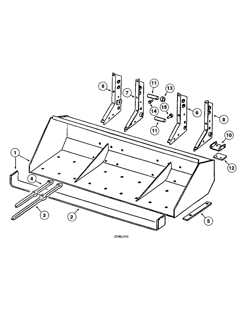 Схема запчастей Case IH 2200 - (6-06) - MATERIAL BUCKET 