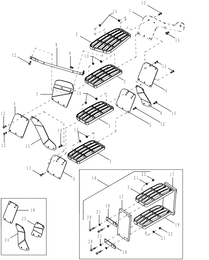 Схема запчастей Case IH MX285 - (09-16) - CAB - STEPS (09) - CHASSIS/ATTACHMENTS