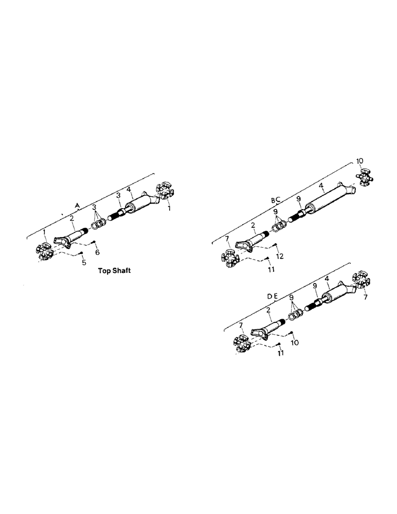 Схема запчастей Case IH STEIGER - (04-36) - DRIVESHAFTS, MECHANICS STYLE (04) - Drive Train