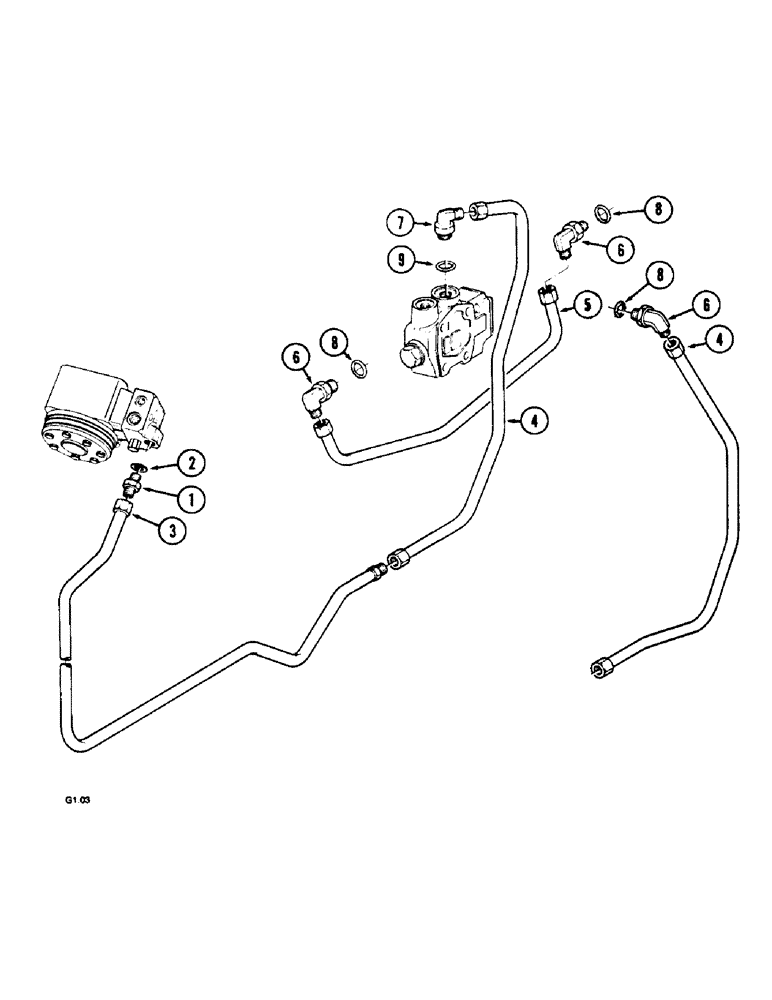 Схема запчастей Case IH 2120 - (8-26) - HYDRAULIC LIFT, OIL SUPPLY LINES, 2120 PIN -CGC6017 (08) - HYDRAULICS