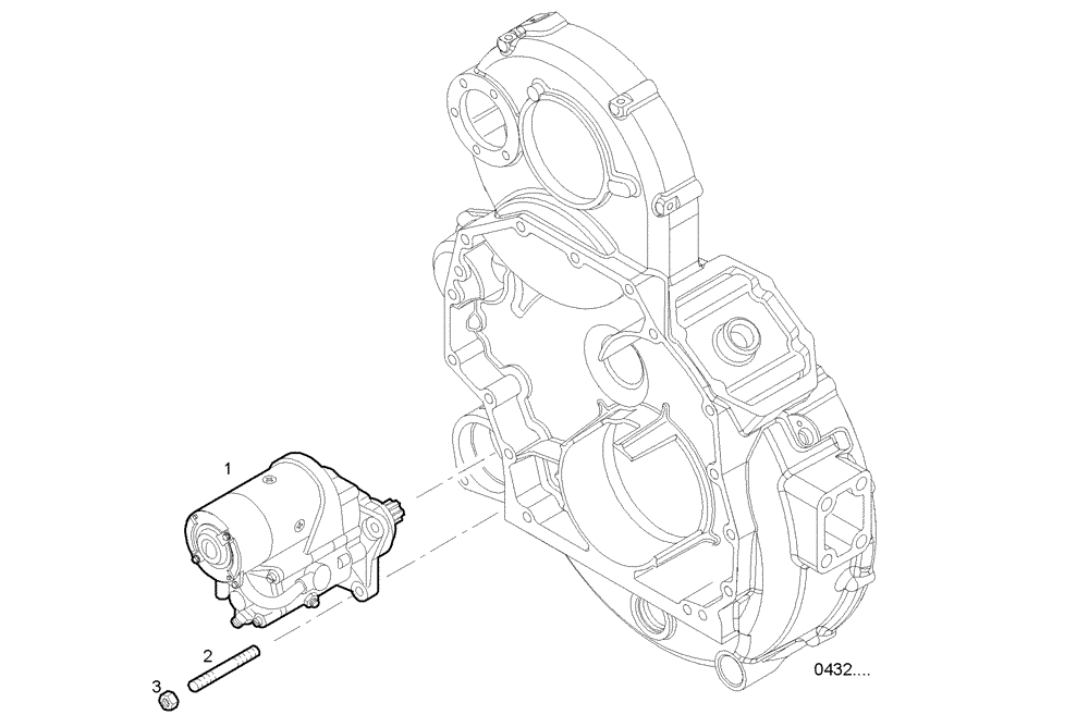 Схема запчастей Case IH F2CE9684M E008 - (3600.099) - STARTER MOTOR 