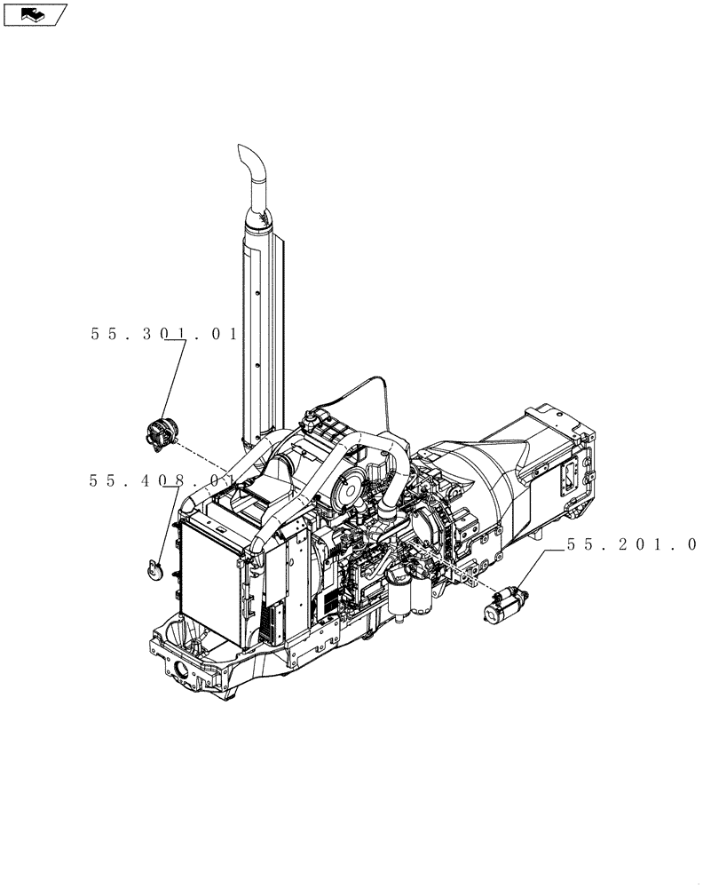 Схема запчастей Case IH PUMA 130 - (55.000.00[01]) - PICTORIAL INDEX - ELECTRICAL SYSTEM (55) - ELECTRICAL SYSTEMS