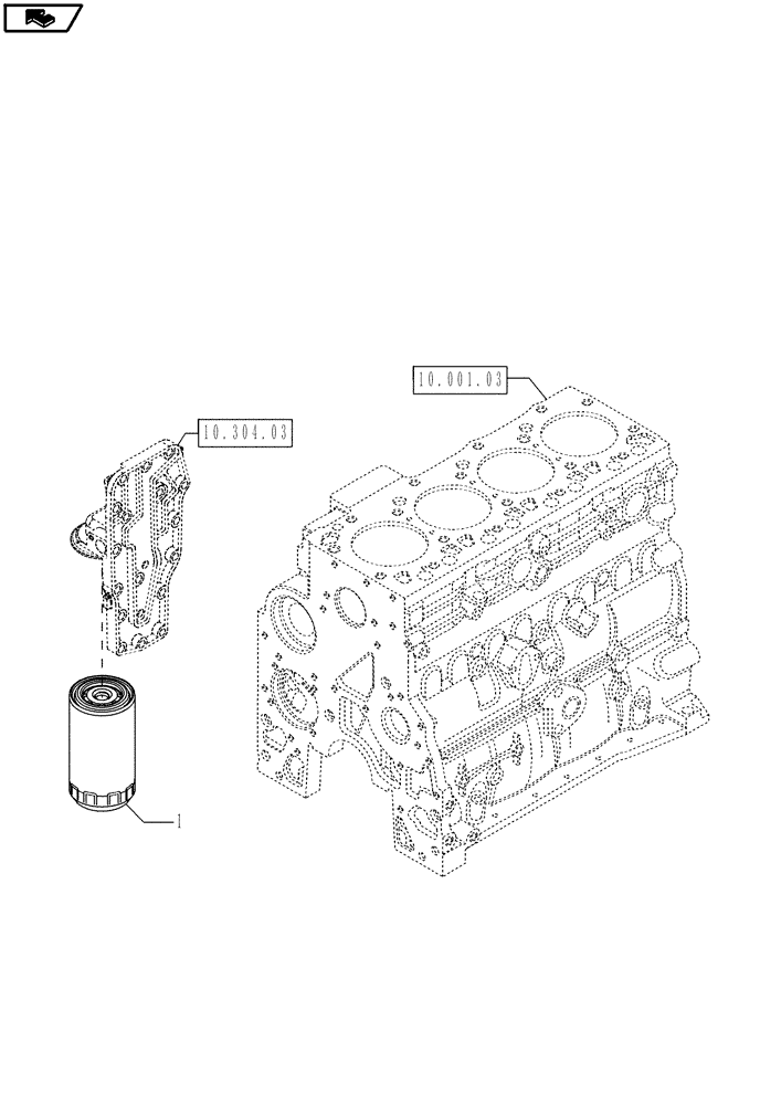 Схема запчастей Case IH P70 - (10.206.02[00]) - OIL FILTERS - ENGINE (10) - ENGINE