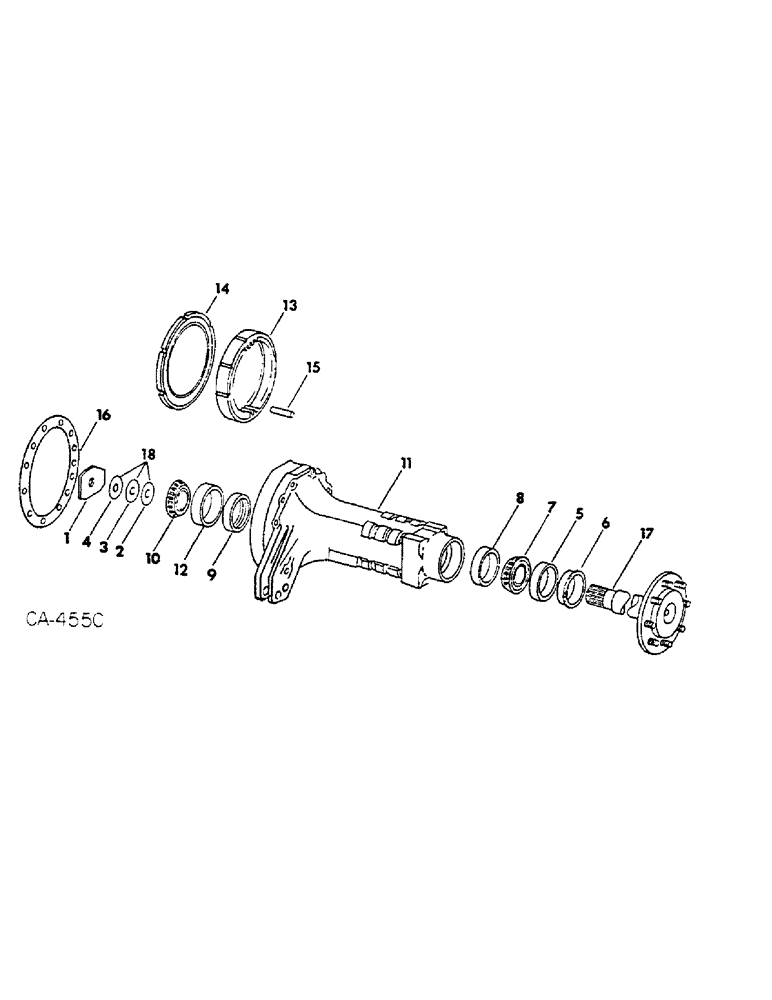 Схема запчастей Case IH 674 - (07-10) - DRIVE TRAIN, REAR AXLE, CARRIER AND CONNECTIONS (04) - Drive Train