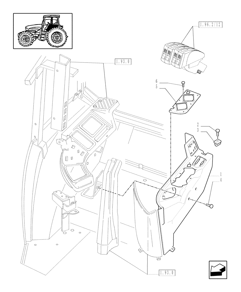 Схема запчастей Case IH MXM190 - (1.93.0/01) - (VAR.252-718) LINING - WITH FOUR OR FIVE CONTROL VALVES WITH ELECTRONIC CONTROL (10) - OPERATORS PLATFORM/CAB