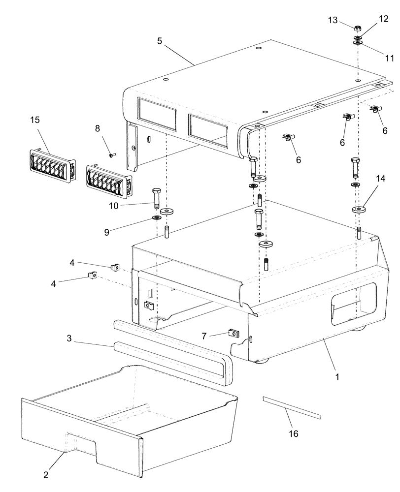 Схема запчастей Case IH AFX8010 - (E.32.A.70[7]) - SUPPORT, SEAT - P.I.N. HAJ105701 & AFTER E - Body and Structure