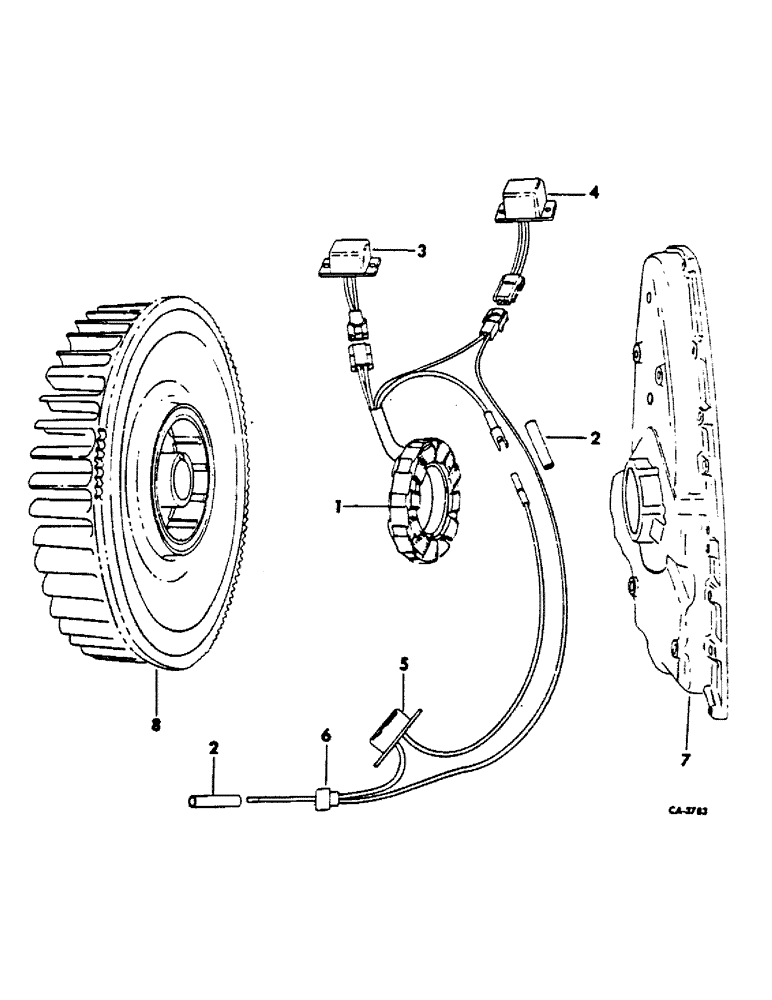 Схема запчастей Case IH DG4D - (K-19) - FLYWHEEL ALTERNATOR, 3200A LOADERS 