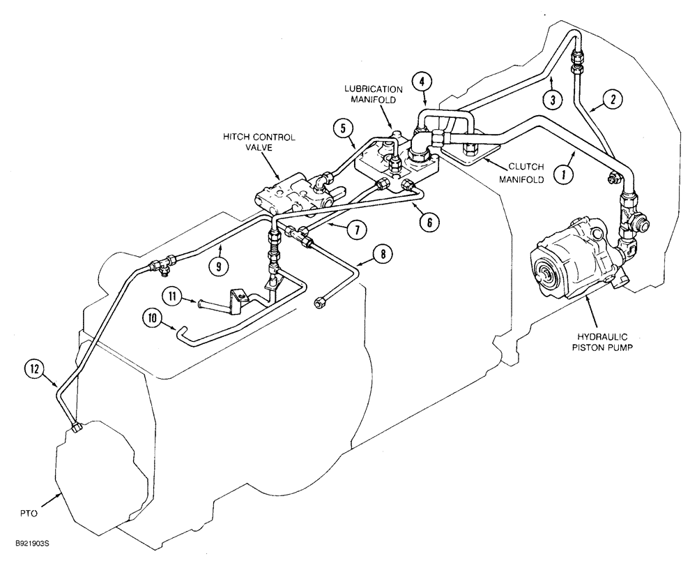 Схема запчастей Case IH 7210 - (1-014) - PICTORIAL INDEX, LUBRICATION HYDRAULICS (00) - PICTORIAL INDEX