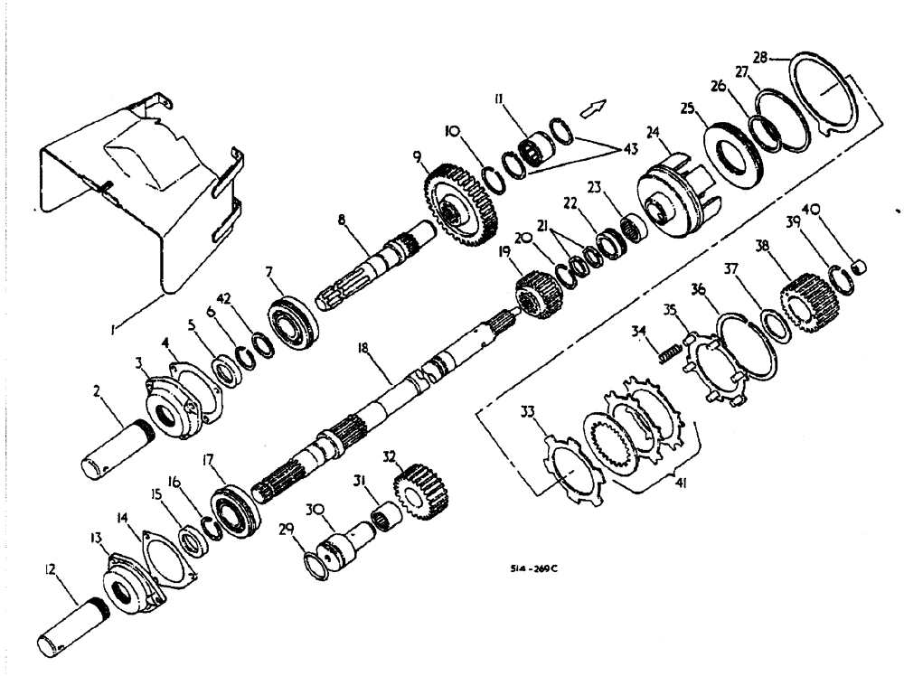 Схема запчастей Case IH 884 - (07-040) - INDEPENDENT POWER TAKE OFF - DUAL SPEED (04) - Drive Train