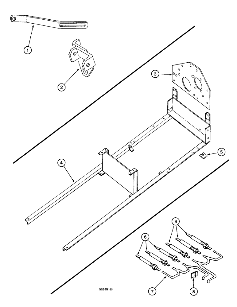 Схема запчастей Case IH D-236 - (4-52) - ALTERNATOR-GENERATOR MOUNTING BRACKETS / ENGINE SUPPORT / GLOW PLUGS & CABLES 